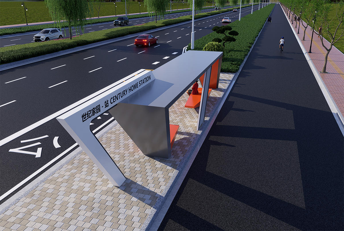 城市創(chuàng)意公交車站臺