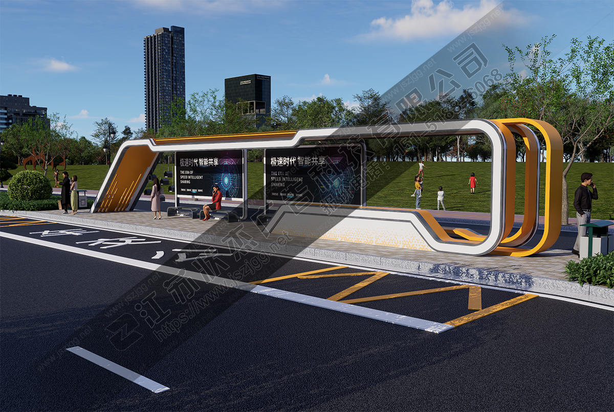 加長(zhǎng)公交車站候車亭