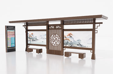 中式仿古公交站臺(tái)設(shè)計(jì)
